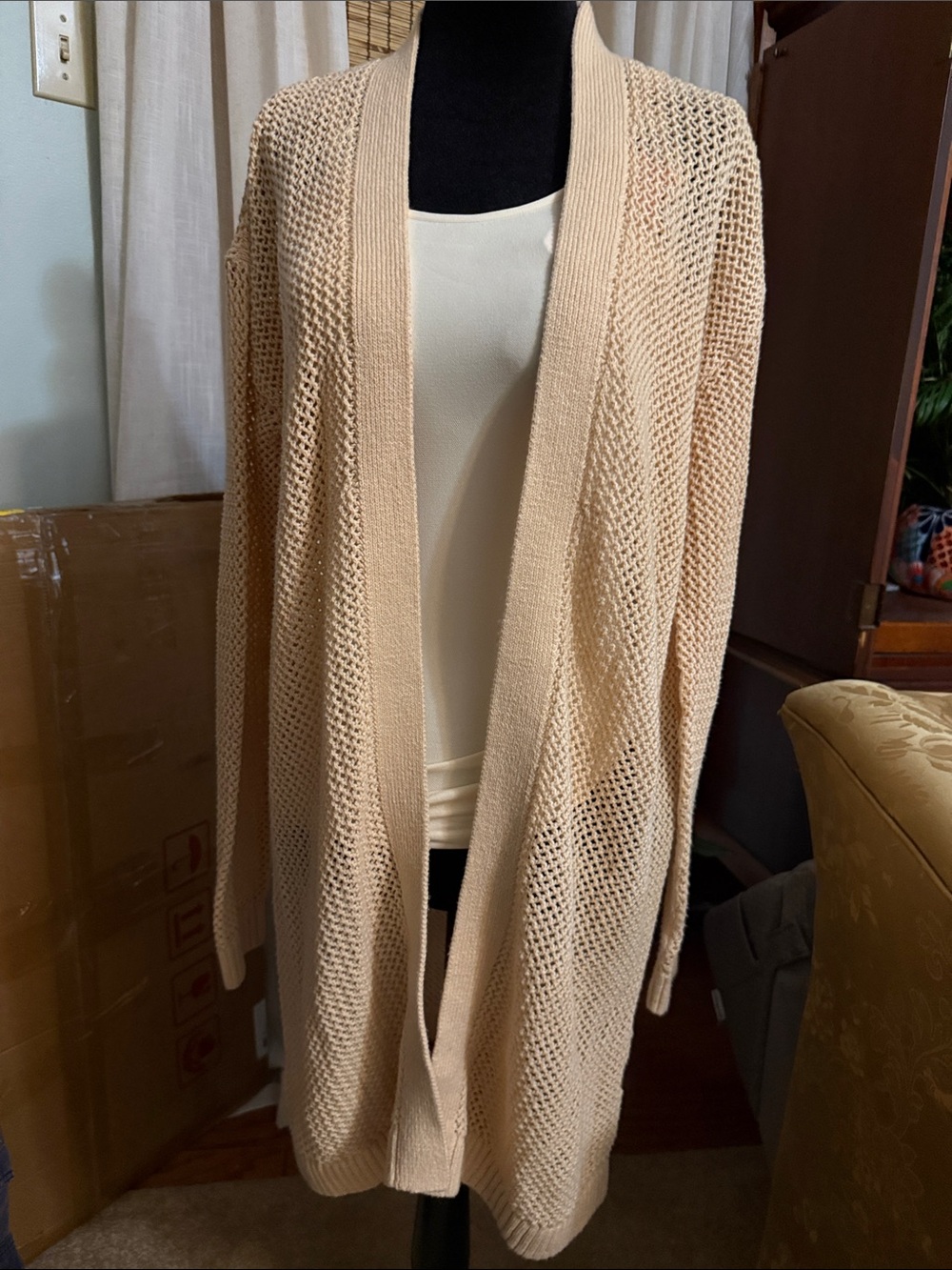 Banana Republic Open-Front Knit Cardigan - Cream ( Sweater only).